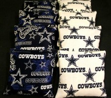 DALLAS COWBOYS 8 CORNHOLE BEAN BAGS GAME BAGGO TOSS Quality Handmade 