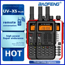 BAOFENG X5 PLUS DUAL BAND UHF/VHF WALKIE TALKIE LONG RANGE TWO WAY HAM RADIO LOT