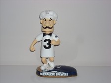 GUIDO Italian Sausage Brewers Mascot Bobble Head Racing Sausage #3 Helmetbase 