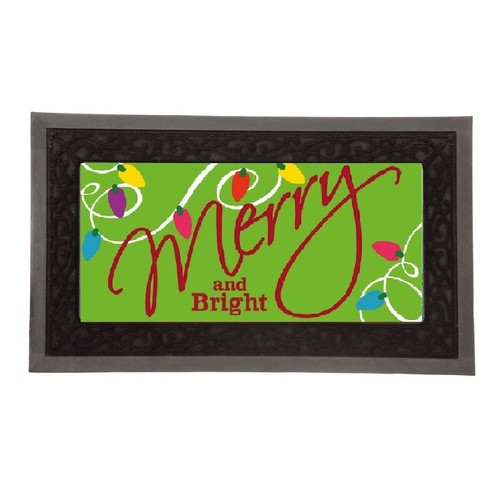 MERRY AND BRIGHT EVERGREEN SASSAFRAS SWITCH MAT NEW 10" X 22" - Picture 2 of 2