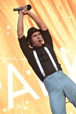 Paul Smith of British alternative rock band Maximo Park live on st- Old Photo 20