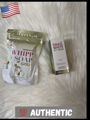 Snail Whit Gold Whipp Soap & Serum w Delicate Net to form a Soft Whip Foam 100g