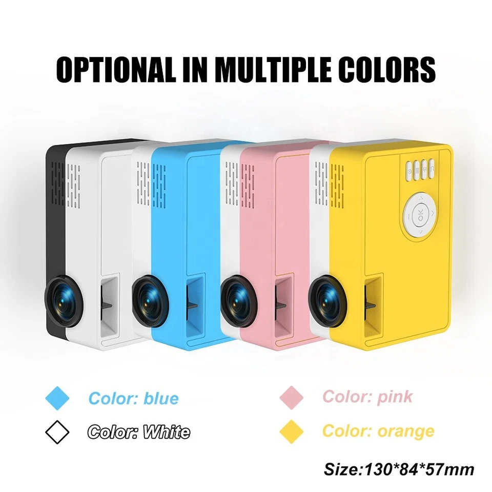 J15 Projector Support 1080P Video Home Theater Mini Pocket Portable Projector  - Image 3 of 4