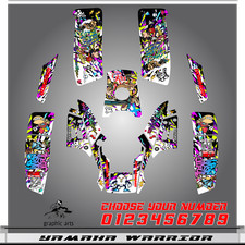 Graphics Kit Yamaha Warrior 350 Custom Decals Stickers ATV Quad Wrap Set