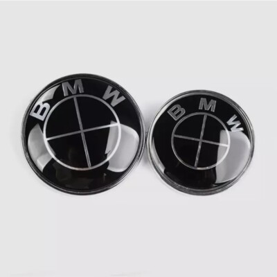 82mm 74mm Vorne+Hinten Für BMW Emblem Motorhaube Heckklappe Kofferraum Abzeichen