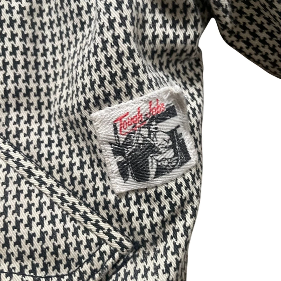 Куртка-бомбер Warehouse на молнии мужская 10 белая черная гончая - Изображение 3 из 4