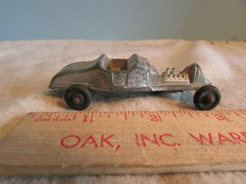 Vintage Midgetoy rockford Car Series metal diecast silver coupe racecar - Picture 4 of 5