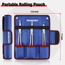 WORKPRO 11 Inch Extra Long Needle Nose Pliers Set Long Reach Straight Bent
