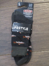 DARN TOUGH LIFESTYLE SPEY FLY CREW LIGHTWEIGHT CHARCOAL SOCKS SIZE LARGE