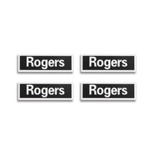 Rogers Speaker Grill Badge Logo Aluminum 30.2mm 1.1875" X9.5mm 0.375" 