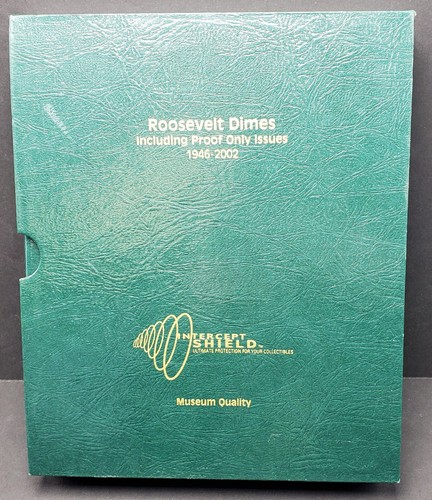 Intercept Shield Museum Quality Album, Roosevelt Dimes Incl. Proof-Only, 1946-02