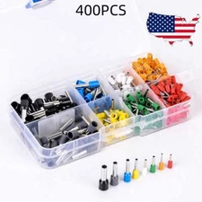 400pcs Wire Crimp Connector Cable Cord Pin End Bootlace Ferrule Terminal Kits AO