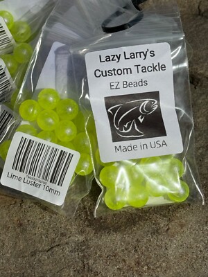 Lazy Larry's E-Z Systems 10mm, Lime Luster,  Easy change Beads, 1 Pack