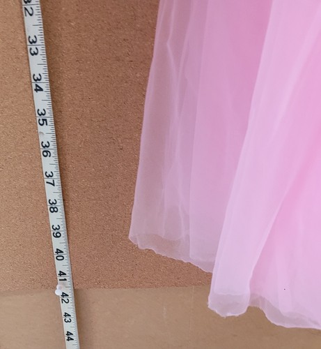 Long Pink Chiffon Dress Princess Pageant Party Maxi Gown Show Dance Costume L/Sm - Picture 4 of 8