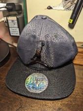 Air Jordan Jumpman Elephant Print Youth Size SnapBack Hat Gray Black Pre-Owned