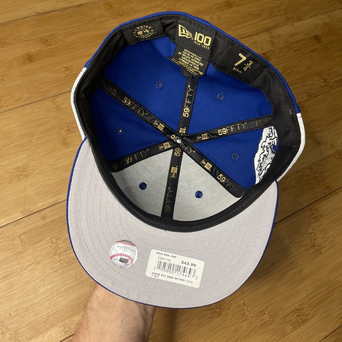 New Era 100th x New York Mets 59FIFTY Wave Blue AOP All-Over