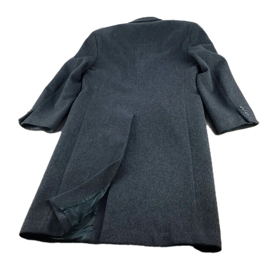 Nino Cerruti Vtg Men 38R Charcoal Wool/Cashmere/Polyester Overcoat Long Jacket  - Image 2 of 4
