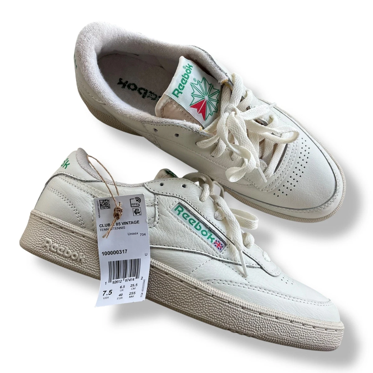 US Men’s 13 - Friends with Animals x Reebok Club C 85 “Chalk Glen Green” NWT Reebok Club C Trainers for Men for sale | eBay main image 3