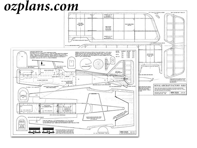 Plans De Maquette Avion Albatros DVa Control Line 30" WS - Fichiers PDF Sur Clé USB