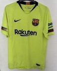 Nike FC Barcelona 2018/19 Away Football Shirt Volt Yellow Dri-FIT Size M Medium