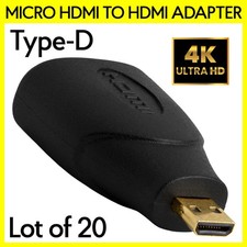 20PCS Micro HDMI Type D Male to HDMI Type A Female Adapter Connector Converter