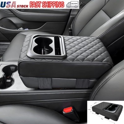 Car Center Console Cover Memory Foam Car Armrest Cushion Black Auto Arm Rest Pad