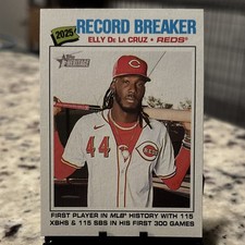 2026 Topps Heritage Record Breaker Elly De La Cruz Reds #233 Baseball Card