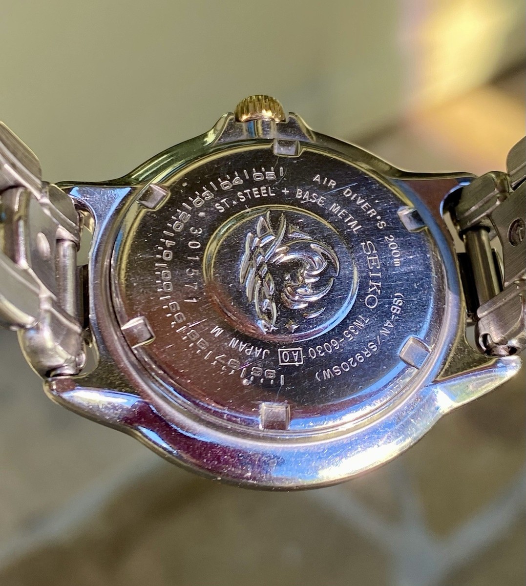 Vintage 1993 Seiko Scuba Air Diver's 200m Quartz Watch MOP Dial