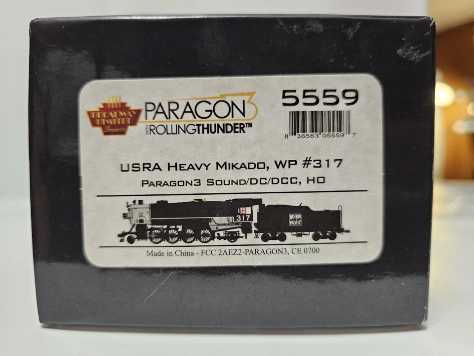 Broadway Ltd. 5559 HO USRA Heavy Mikado 2-8-2 WP #317  Rolling Thunder DCC Sound - Image 2 of 4