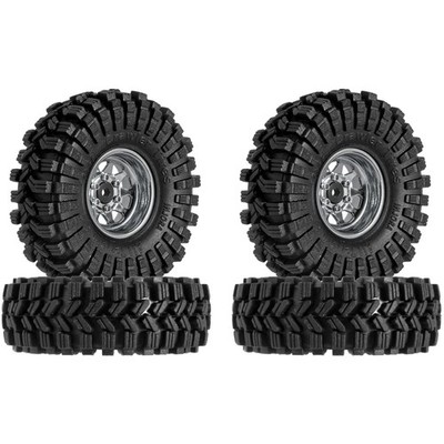 1.0 Beadlock Wheel Tire Set -3.78mm Offset for 1/18 & 1/24 RC Crawlers