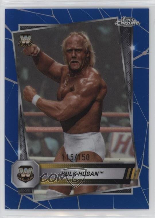 2025 Topps Chrome WWE Blue Refractor /150 Hulk Hogan #12