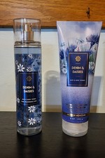 New Bath  Body Works DENIM  DAISIES Fragrance Mist Body Cream 2pc Discontinued