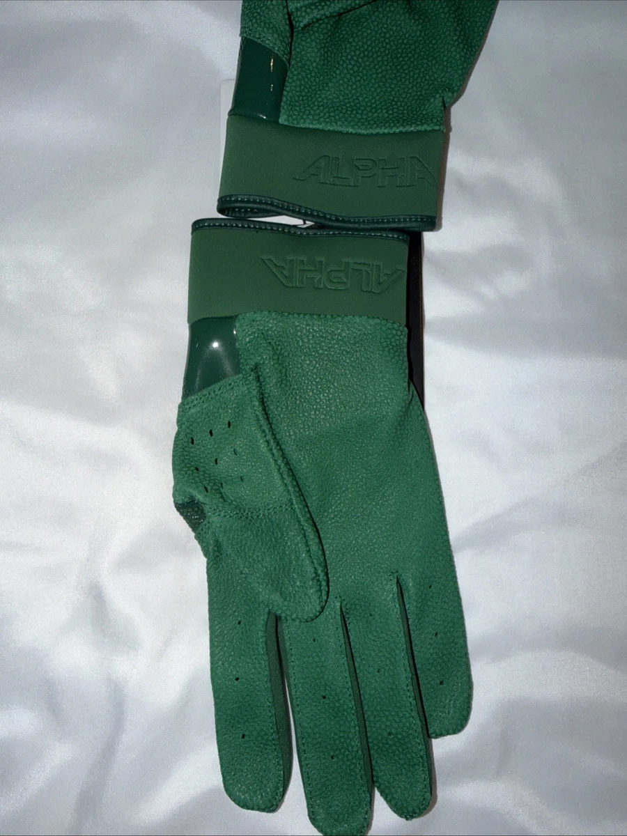 Guantes de bateo Nike Alpha Elite de béisbol $74 verdes y negros para hombre XXL