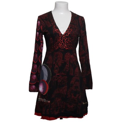 Desigual, Kleid, Größe: L, Schwarz/Rot/Mehrfarbig, Baumwolle, Print, Damen #QJZ
