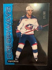 2024-25 Upper Deck Synergy Hockey Johnny Gaudreau #L-89 Colorways Neon Blue /99