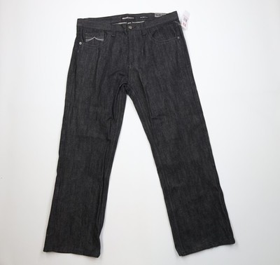 Deadstock Vintage 90s Y2K Ecko Mens 40x32 Baggy Fit Wide Leg Denim Jeans Black