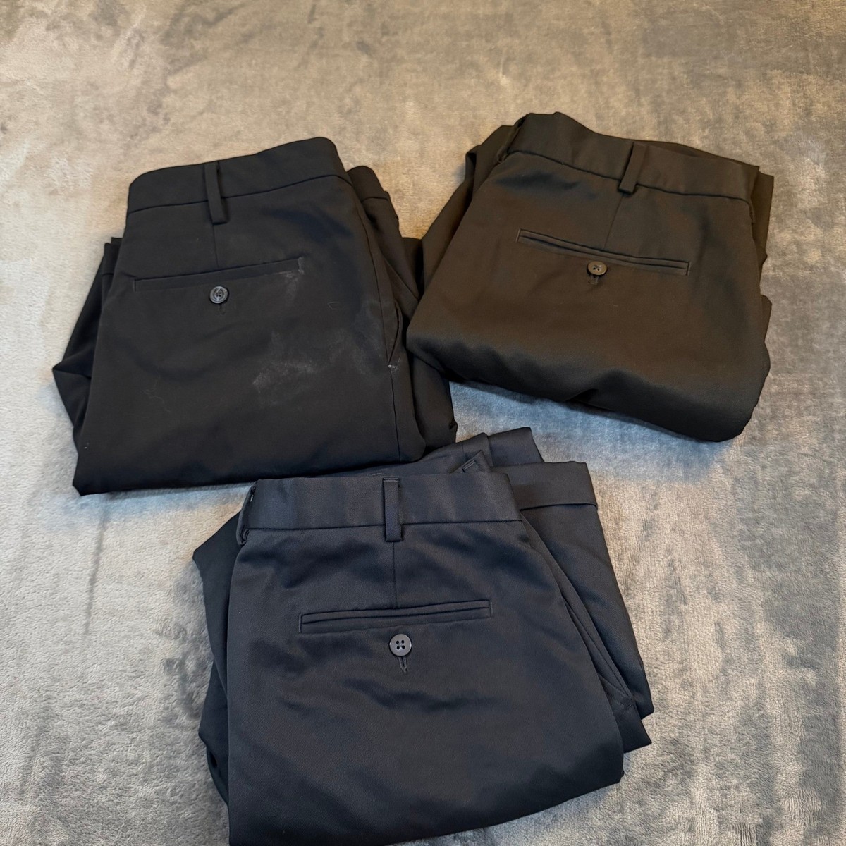 Lot 3 Van Heusen Dress Pants Mens 34x29 Black Navy Pleated Cuffed Classic Fit | eBay Lot 3 Van Heusen Dress Pants Mens 34x29 Black Navy Pleated Cuffed Classic Fit | eBay