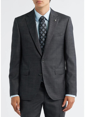 JACK VICTOR Esprit Super 130s Mélange Wool Suit JACKET, Charcoal Grey, 38 R