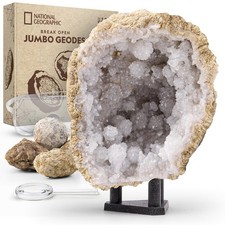 National Geographic Break Open 5 Jumbo Geodes - Earth Science Kit with 5 Prem...