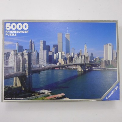 Ravensburger 5000 Puzzle 1988 New York Manhattan Skyline Twin Towers VGC