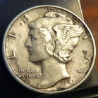 1943-S Mercury 90% Silver Dime 10 Cents Good Condition