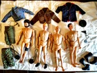 Vintage G I Joe 1964 Lot 4 Figures Some Accessories and Clothing