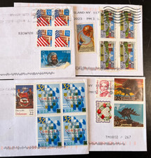 Timbres Etats Unis modernes sur enveloppes