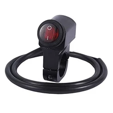 Waterproof Motorcycle ATV LED Light Bar Switch, Headlight Fog Single head A red