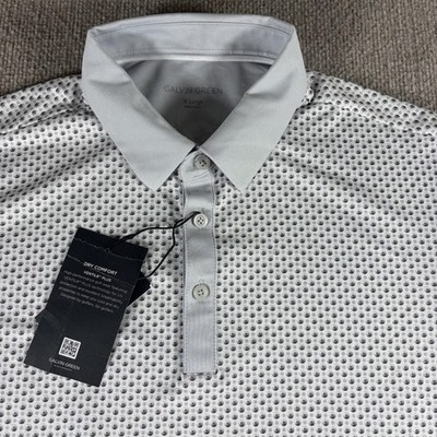 Galvin Green Ventil8 Plus Mate Polo Shirt Mens XL White Dot Golf Performance Top