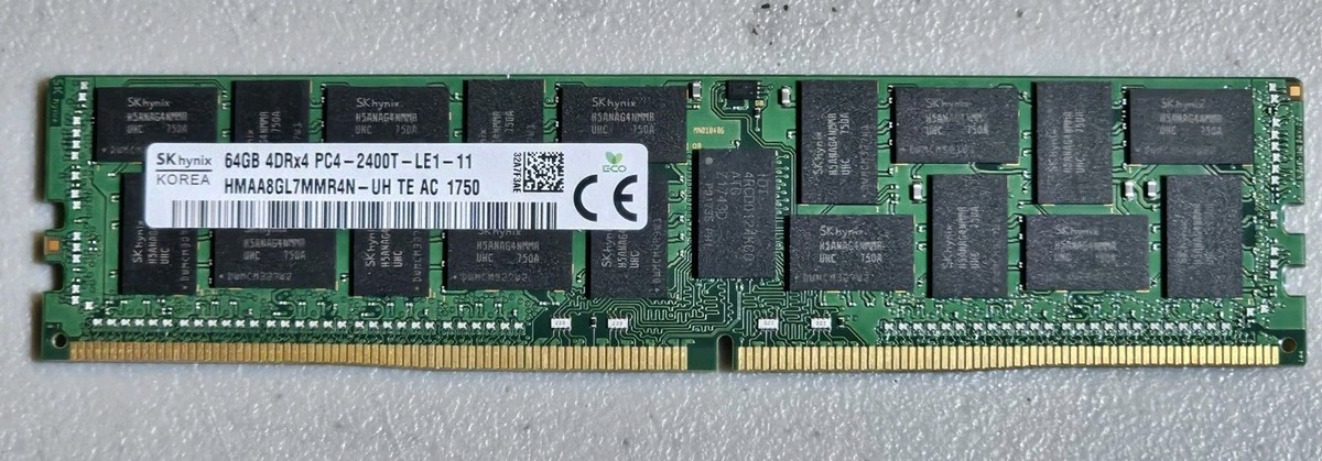 SK Hynix 64GB 4DRx4 PC4-2400T DDR4 ECC Server Memory RAM