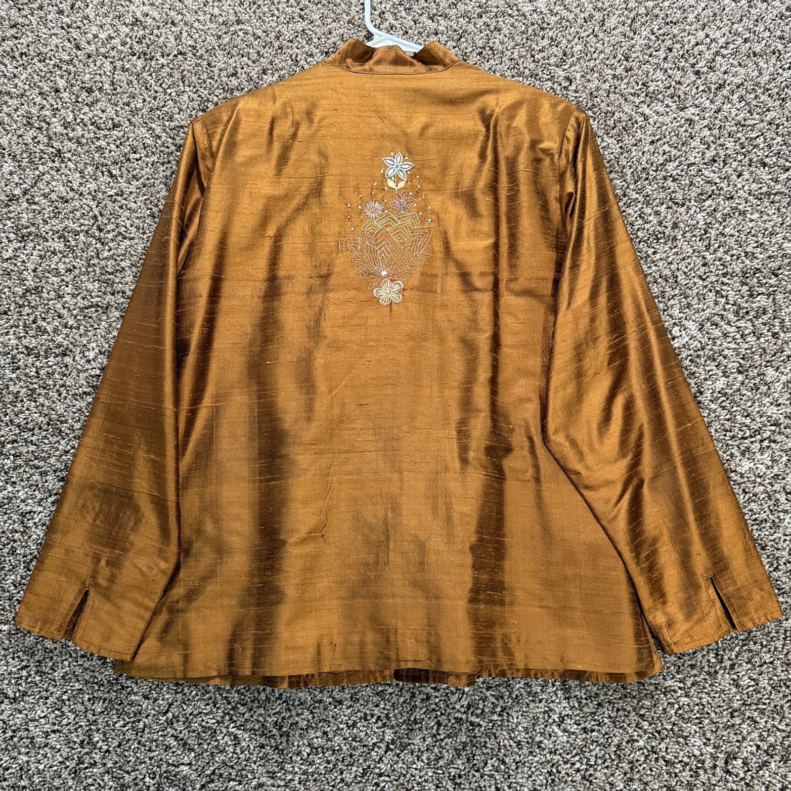 Coldwater Creek Large Silk Embroidered Mandarin C… - image 6