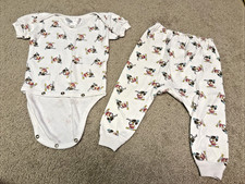 Peanuts Snoopy Bodysuit And Pants Set 12 Months 100 Cotton Vintage