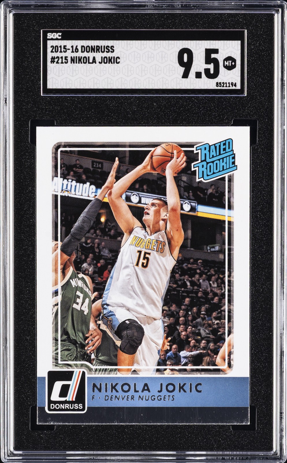 2015-16 DONRUSS #215 NIKOLA JOKIC SGC 9.5
