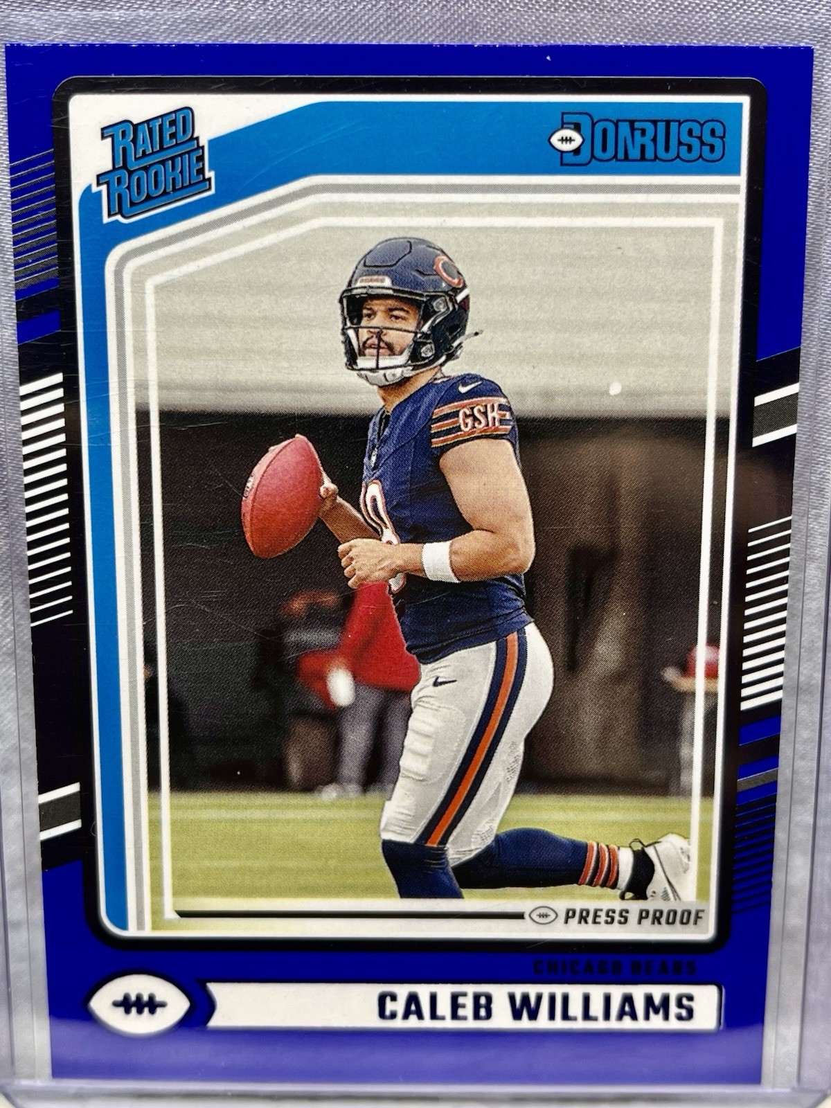 2024 Panini Donruss - Rated Rookie Caleb Williams #327 Blue Press Proof (RC)
